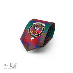 Scottish Byres (Byses) Tartan Tie with Family Crest Tartan Plaid NeckTie Scottish Plaid Tartan Plaid - ScotsTee - scotstee.com