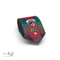 Scottish Byres (Byses) Tartan Tie with Family Crest Tartan Plaid NeckTie Scottish Plaid Tartan Plaid - ScotsTee - scotstee.com