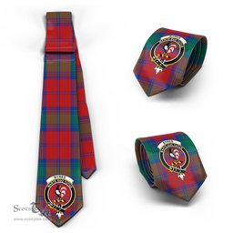 Scottish Byres (Byses) Tartan Tie with Family Crest Tartan Plaid NeckTie Scottish Plaid Tartan Plaid - ScotsTee - scotstee.com