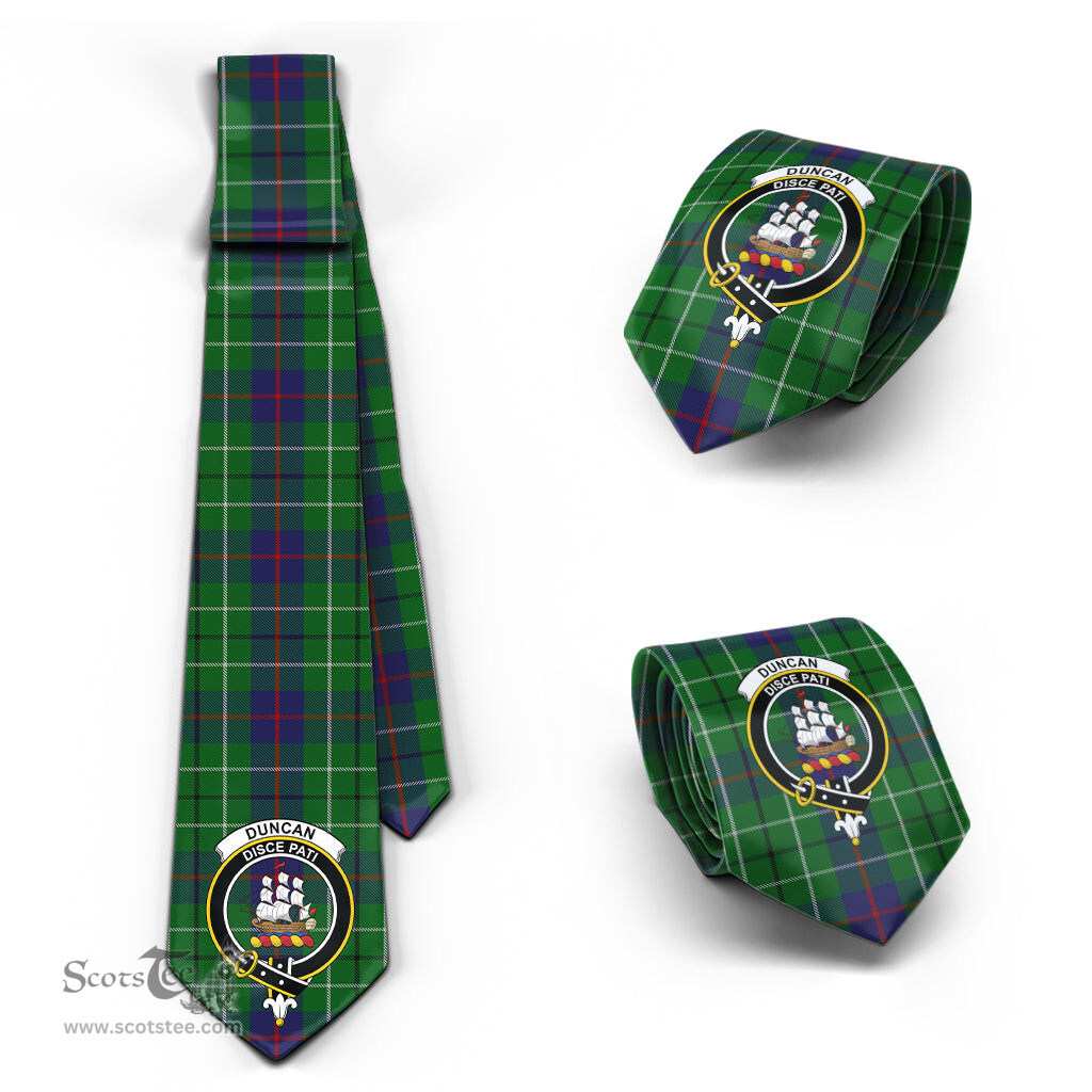 Scottish Duncan Tartan Tie with Family Crest Tartan Plaid NeckTie Scottish Plaid Tartan Plaid - ScotsTee - scotstee.com