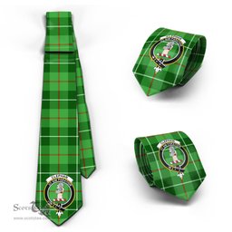 Scottish Clephan Tartan Tie with Family Crest Tartan Plaid NeckTie Scottish Plaid Tartan Plaid - ScotsTee - scotstee.com