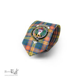 Scottish Buchanan Ancient Tartan Tie with Family Crest Tartan Plaid NeckTie Scottish Plaid Tartan Plaid - ScotsTee - scotstee.com
