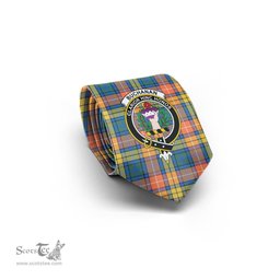 Scottish Buchanan Ancient Tartan Tie with Family Crest Tartan Plaid NeckTie Scottish Plaid Tartan Plaid - ScotsTee - scotstee.com