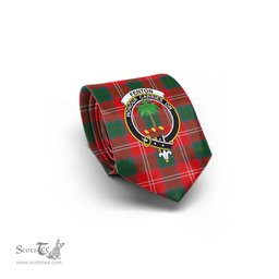 Scottish Fenton Tartan Tie with Family Crest Tartan Plaid NeckTie Scottish Plaid Tartan Plaid - ScotsTee - scotstee.com