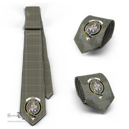 Scottish Haig Tartan Tie with Family Crest Tartan Plaid NeckTie Scottish Plaid Tartan Plaid - ScotsTee - scotstee.com