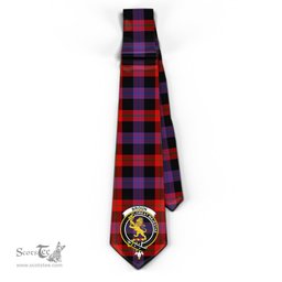 Scottish Broun Modern Tartan Tie with Family Crest Tartan Plaid NeckTie Scottish Plaid Tartan Plaid - ScotsTee - scotstee.com