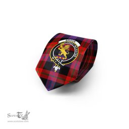 Scottish Broun Modern Tartan Tie with Family Crest Tartan Plaid NeckTie Scottish Plaid Tartan Plaid - ScotsTee - scotstee.com
