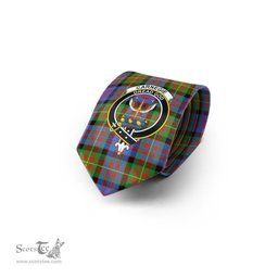 Scottish Carnegie Ancient Tartan Tie with Family Crest Tartan Plaid NeckTie Scottish Plaid Tartan Plaid - ScotsTee - scotstee.com