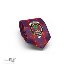 Scottish Hamilton Tartan Tie with Family Crest Tartan Plaid NeckTie Scottish Plaid Tartan Plaid - ScotsTee - scotstee.com