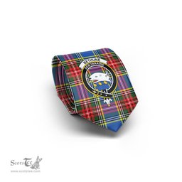 Scottish Bethune Tartan Tie with Family Crest Tartan Plaid NeckTie Scottish Plaid Tartan Plaid - ScotsTee - scotstee.com