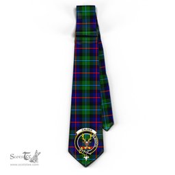 Scottish Calder Modern Tartan Tie with Family Crest Tartan Plaid NeckTie Scottish Plaid Tartan Plaid - ScotsTee - scotstee.com