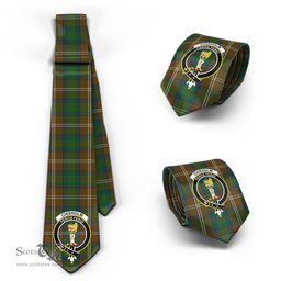 Scottish Chisholm Hunting Tartan Tie with Family Crest Tartan Plaid NeckTie Scottish Plaid Tartan Plaid - ScotsTee - scotstee.com
