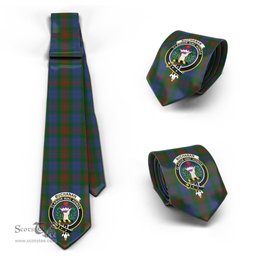 Scottish Buchanan Hunting Tartan Tie with Family Crest Tartan Plaid NeckTie Scottish Plaid Tartan Plaid - ScotsTee - scotstee.com