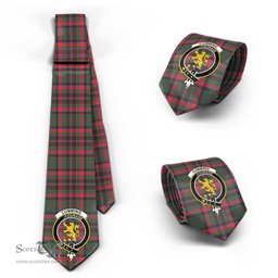 Scottish Cumming Hunting Modern Tartan Tie with Family Crest Tartan Plaid NeckTie Scottish Plaid Tartan Plaid - ScotsTee - scotstee.com