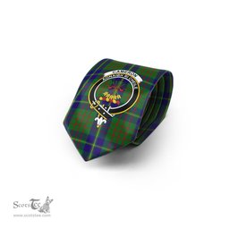 Scottish Cameron of Lochiel Hunting Tartan Tie with Family Crest Tartan Plaid NeckTie Scottish Plaid Tartan Plaid - ScotsTee - scotstee.com
