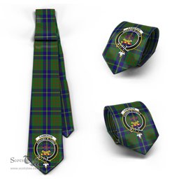 Scottish Cameron of Lochiel Hunting Tartan Tie with Family Crest Tartan Plaid NeckTie Scottish Plaid Tartan Plaid - ScotsTee - scotstee.com