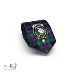 Scottish Campbell of Cawdor Modern Tartan Tie with Family Crest Tartan Plaid NeckTie Scottish Plaid Tartan Plaid - ScotsTee - scotstee.com