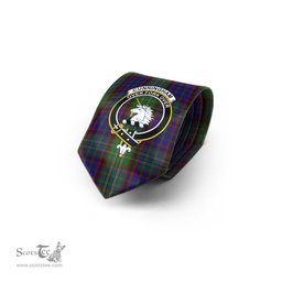 Scottish Cunningham Hunting Tartan Tie with Family Crest Tartan Plaid NeckTie Scottish Plaid Tartan Plaid - ScotsTee - scotstee.com