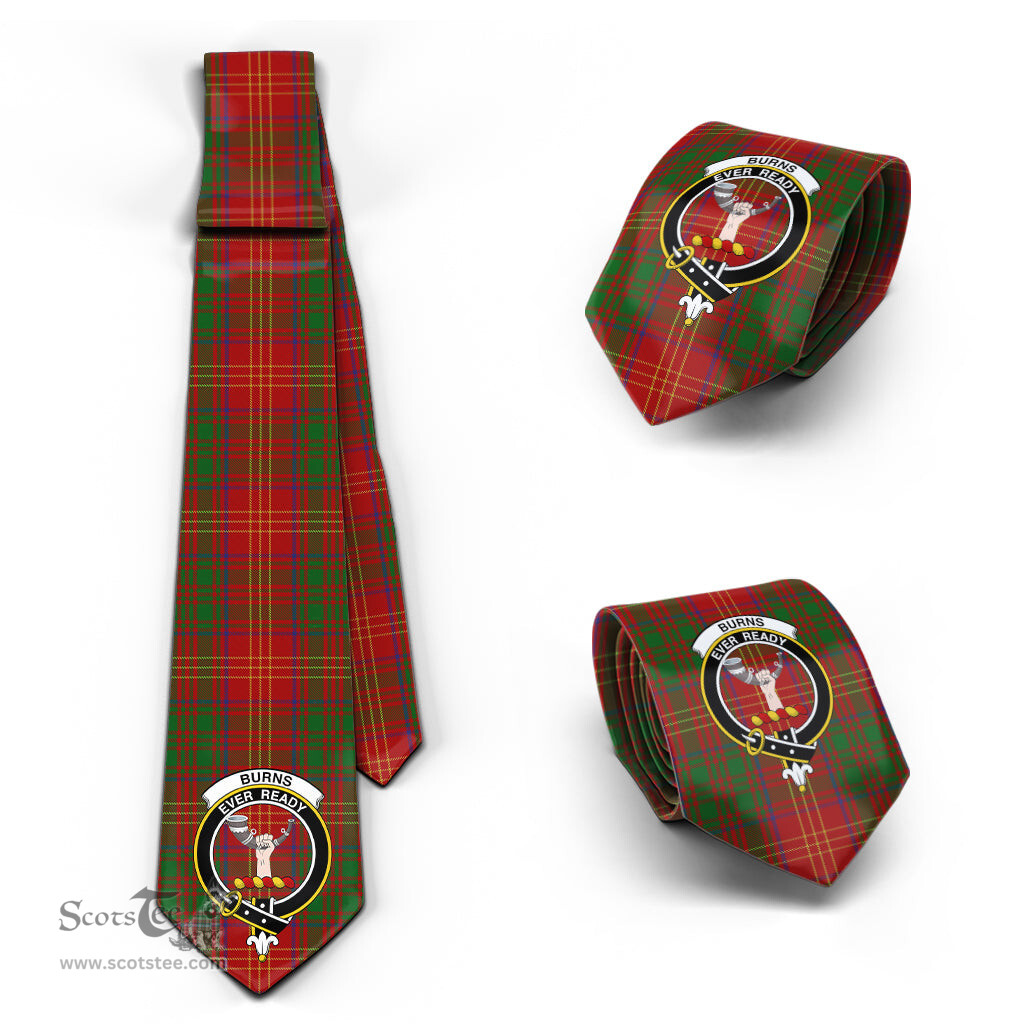 Scottish Burns Tartan Tie with Family Crest Tartan Plaid NeckTie Scottish Plaid Tartan Plaid - ScotsTee - scotstee.com