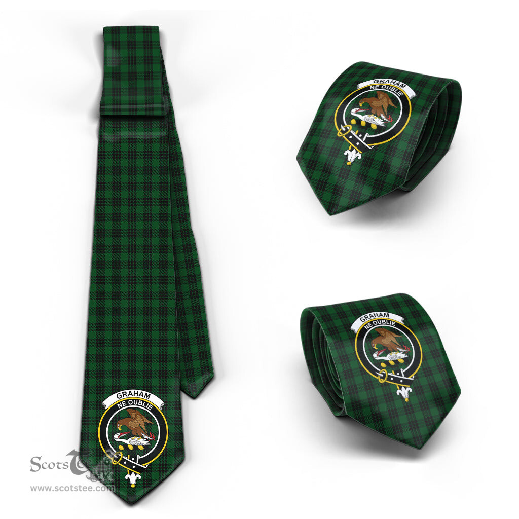 Scottish Graham Tartan Tie with Family Crest Tartan Plaid NeckTie Scottish Plaid Tartan Plaid - ScotsTee - scotstee.com