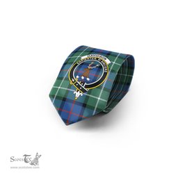Scottish Davidson of Tulloch Tartan Tie with Family Crest Tartan Plaid NeckTie Scottish Plaid Tartan Plaid - ScotsTee - scotstee.com