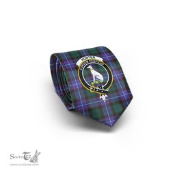 Scottish Hunter Modern Tartan Tie with Family Crest Tartan Plaid NeckTie Scottish Plaid Tartan Plaid - ScotsTee - scotstee.com