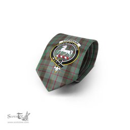 Scottish Cochrane Hunting Tartan Tie with Family Crest Tartan Plaid NeckTie Scottish Plaid Tartan Plaid - ScotsTee - scotstee.com