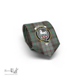 Scottish Cochrane Hunting Tartan Tie with Family Crest Tartan Plaid NeckTie Scottish Plaid Tartan Plaid - ScotsTee - scotstee.com