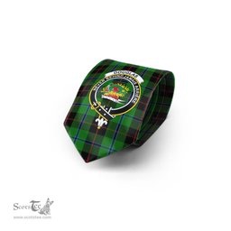 Scottish Douglas Black Tartan Tie with Family Crest Tartan Plaid NeckTie Scottish Plaid Tartan Plaid - ScotsTee - scotstee.com