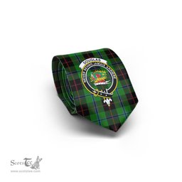 Scottish Douglas Black Tartan Tie with Family Crest Tartan Plaid NeckTie Scottish Plaid Tartan Plaid - ScotsTee - scotstee.com