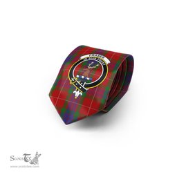 Scottish Fraser Tartan Tie with Family Crest Tartan Plaid NeckTie Scottish Plaid Tartan Plaid - ScotsTee - scotstee.com