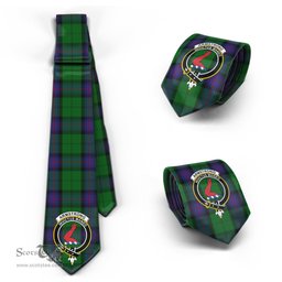 Scottish Armstrong Tartan Tie with Family Crest Tartan Plaid NeckTie Scottish Plaid Tartan Plaid - ScotsTee - scotstee.com