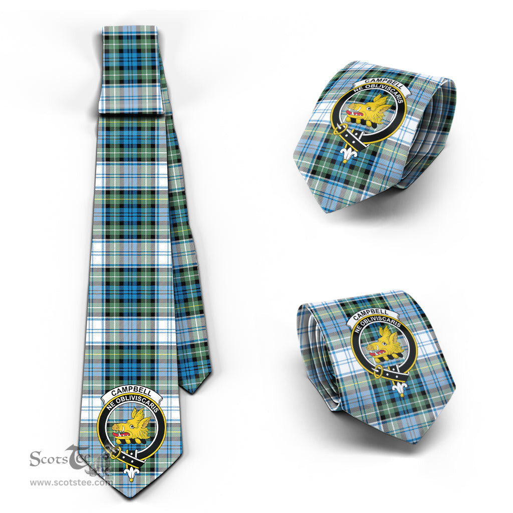 Scottish Campbell Dress Ancient Tartan Tie with Family Crest Tartan Plaid NeckTie Scottish Plaid Tartan Plaid - ScotsTee - scotstee.com