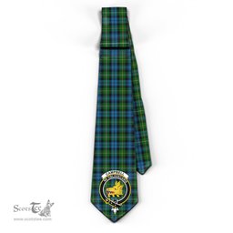 Scottish Campbell of Argyll #02 Tartan Tie with Family Crest Tartan Plaid NeckTie Scottish Plaid Tartan Plaid - ScotsTee - scotstee.com