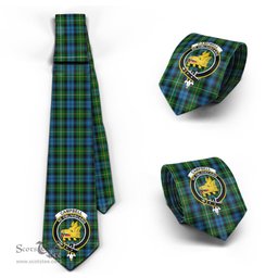 Scottish Campbell of Argyll #02 Tartan Tie with Family Crest Tartan Plaid NeckTie Scottish Plaid Tartan Plaid - ScotsTee - scotstee.com