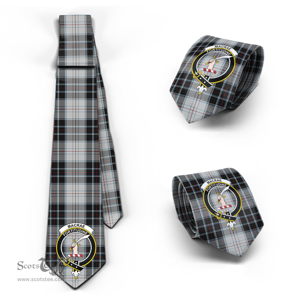 Scottish MacRae Dress Tartan Tie with Family Crest Tartan Plaid NeckTie Scottish Plaid Tartan Plaid - ScotsTee - scotstee.com
