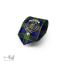 Scottish Colquhoun Modern Tartan Tie with Family Crest Tartan Plaid NeckTie Scottish Plaid Tartan Plaid - ScotsTee - scotstee.com
