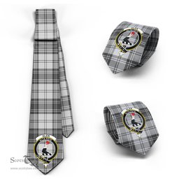 Scottish Glen Tartan Tie with Family Crest Tartan Plaid NeckTie Scottish Plaid Tartan Plaid - ScotsTee - scotstee.com