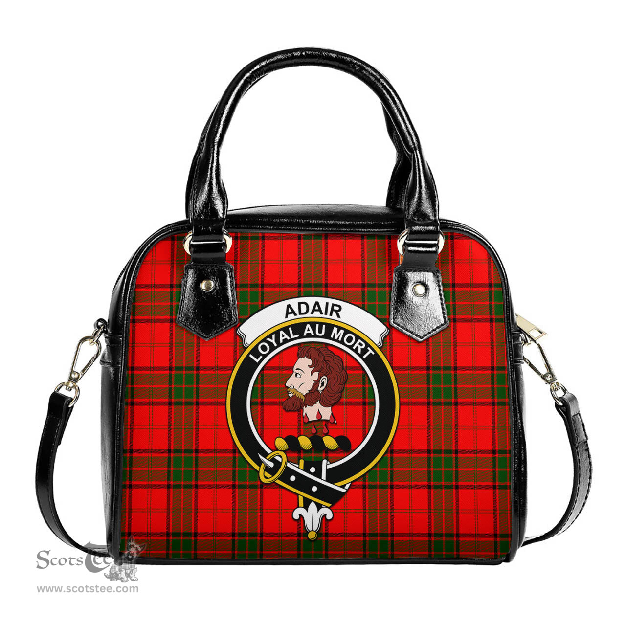 Scottish Adair Tartan Shoulder Handbags with Family Crest Scottish Plaid Tartan Plaid - ScotsTee - scotstee.com