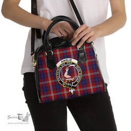 Scottish Ainslie Tartan Shoulder Handbags with Family Crest Scottish Plaid Tartan Plaid - ScotsTee - scotstee.com