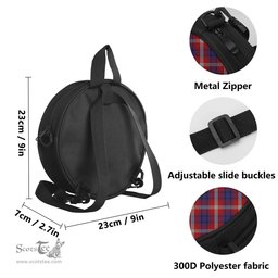Scottish Ainslie Tartan Round Crossbody Bags - Round Purse with Family Crest Scottish Plaid Tartan Plaid - ScotsTee - scotstee.com