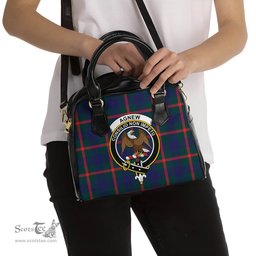 Scottish Agnew Modern Tartan Shoulder Handbags with Family Crest Scottish Plaid Tartan Plaid - ScotsTee - scotstee.com