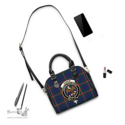 Scottish Agnew Modern Tartan Shoulder Handbags with Family Crest Scottish Plaid Tartan Plaid - ScotsTee - scotstee.com