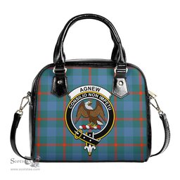 Scottish Agnew Ancient Tartan Shoulder Handbags with Family Crest Scottish Plaid Tartan Plaid - ScotsTee - scotstee.com