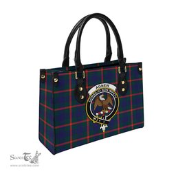 Scottish Agnew Modern Tartan Leather Bag for Women with Family Crest Scottish Plaid Tartan Plaid - ScotsTee - scotstee.com