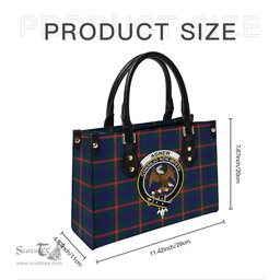 Scottish Agnew Modern Tartan Leather Bag for Women with Family Crest Scottish Plaid Tartan Plaid - ScotsTee - scotstee.com