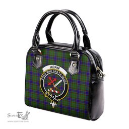 Scottish Adam Tartan Shoulder Handbags with Family Crest Scottish Plaid Tartan Plaid - ScotsTee - scotstee.com