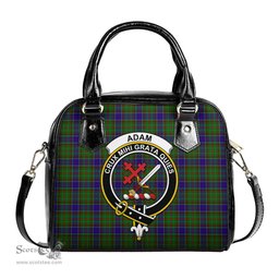 Scottish Adam Tartan Shoulder Handbags with Family Crest Scottish Plaid Tartan Plaid - ScotsTee - scotstee.com