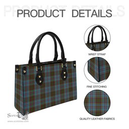 Scottish Anderson Tartan Leather Bag for Women Scottish Plaid Tartan Plaid - ScotsTee - scotstee.com