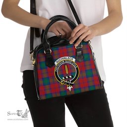 Scottish Auchinleck Tartan Shoulder Handbags with Family Crest Scottish Plaid Tartan Plaid - ScotsTee - scotstee.com